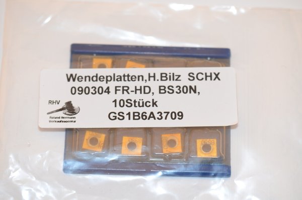 Wendeschneidplatten, H.Bilz  SCHX 090304 FR-HD, BS30N,10Stück, RHV3709