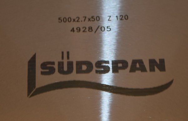 Präzision Kreissägeblatt D500x2,7x50mm, SÜDSPAN,  RHV8685