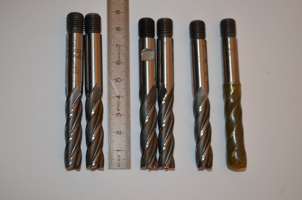 Schaftfräser, Schlichtfräser, D8,5-10mm,  6Stück, PWZ, HSSE RHV10124