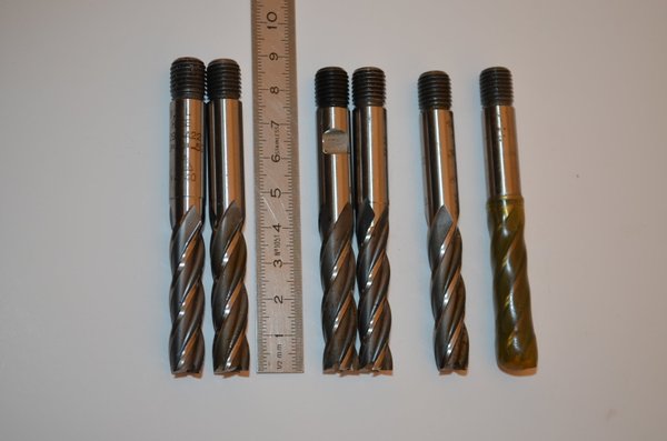 Schaftfräser, Schlichtfräser, D8,5-10mm,  6Stück, PWZ, HSSE RHV10124