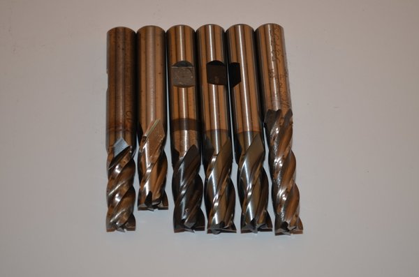Schaftfräser, Schlichtfräser, D12mm,  6Stück, gemischt, RHV10136