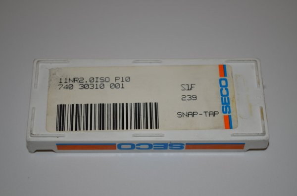 SECO 11NR2.0 ISO P10 S1F 8 Stück Gewindedrehplatten  für Innengewinde RHV12743
