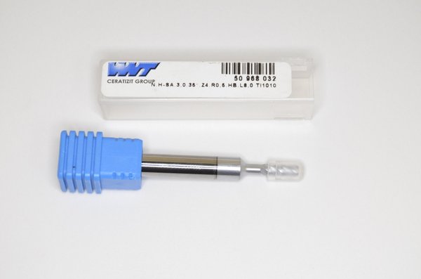 VHM-Schaftfräser D 3 mm mit Eckradius 0,5 mm WNT SilverLine HPC RHV13472