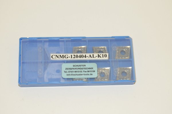 CNMG 120404-AL K10 Dreh Wendeplatten für ALU 6 Stück RHV13075