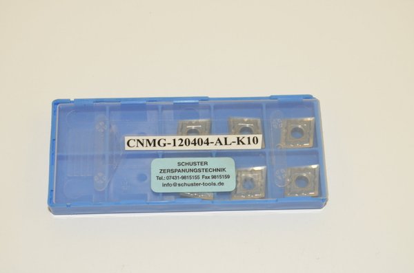 CNMG 120404-AL K10 Dreh Wendeplatten für ALU 6 Stück RHV13075