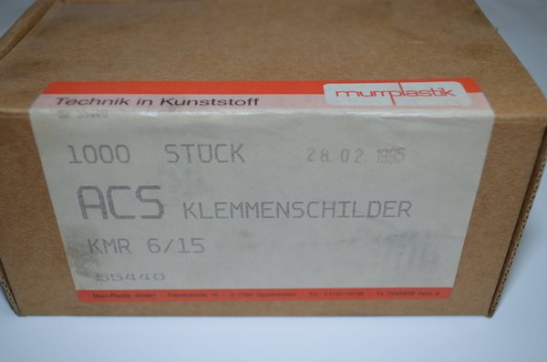 Klemmenschilder KMR 6/15 800 Stk. murrplastik ACS RHV15548