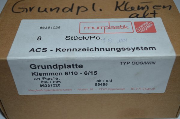 Grundplatte 6/10 – 6/15 8 Stk. murrplastik ACS RHV15550