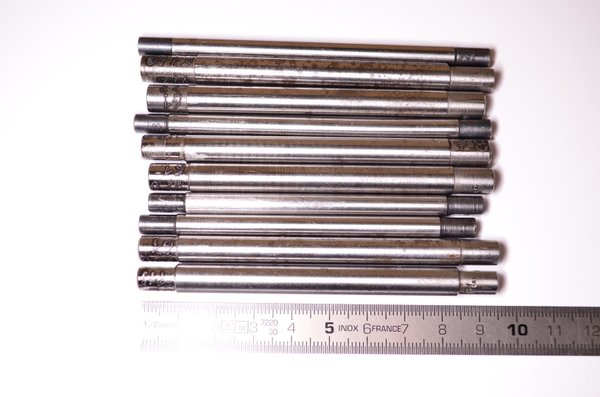 Drehdorn D 6 - 8 mm Konvolut Länge 93-99 mm 10 Stück Turning mandrel RHV14263