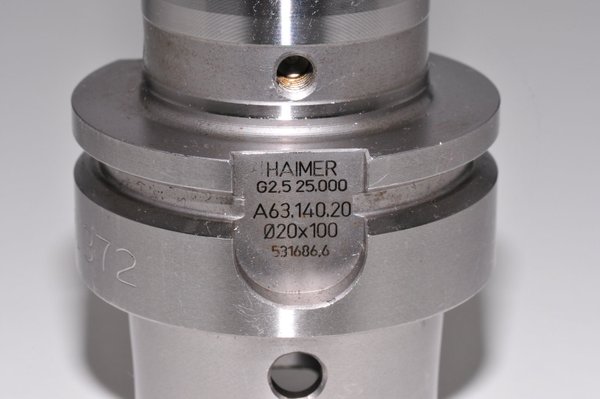 HAIMER HSK -A63 Schrumpffutter D20mm A100mm Werkzeugaufnahme A63.140.20 RHV16506