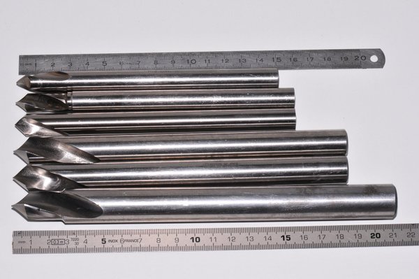 NC-Anbohrer D12,70 – D19,05 mm HSS 90° Gühring 6 Stück Konvolut RHV16412