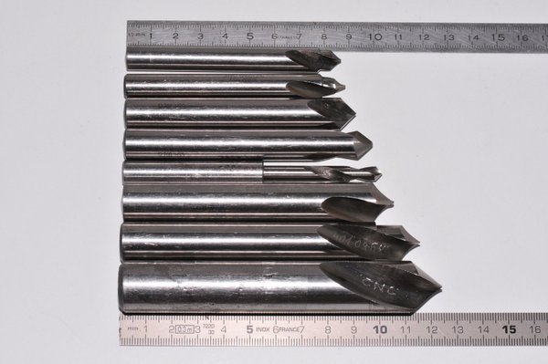 NC-Anbohrer D6 – D20 mm HSS 90° Gühring 8 Stück, Konvolut RHV16419