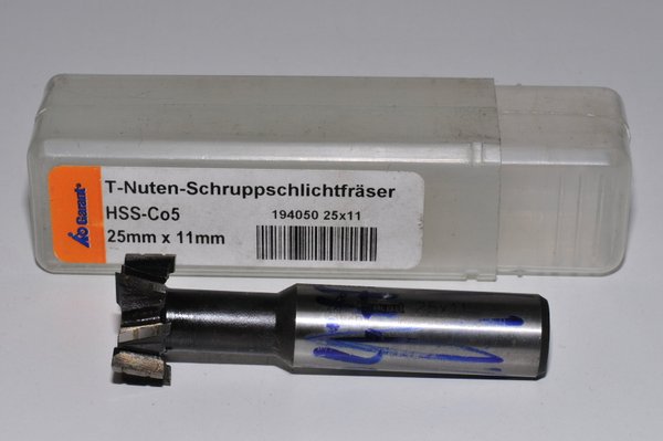 T-Nutenfräser Schaftfräser D25 x 8 mm  HSS-Co5 Garant RHV16829