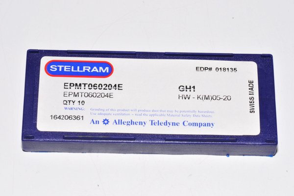 Wendeplatten EPMT 060204E   Stellram (Swiss) 10 Stück GH1 RHV16967