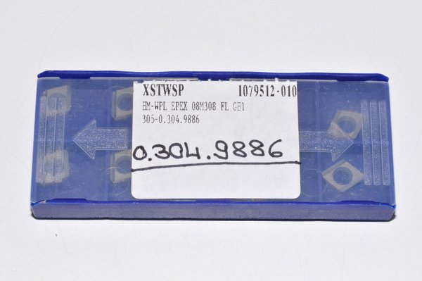 EPEX 08M308 FL GH1 HM Wendeschneidplatten 10 Stück RHV16984