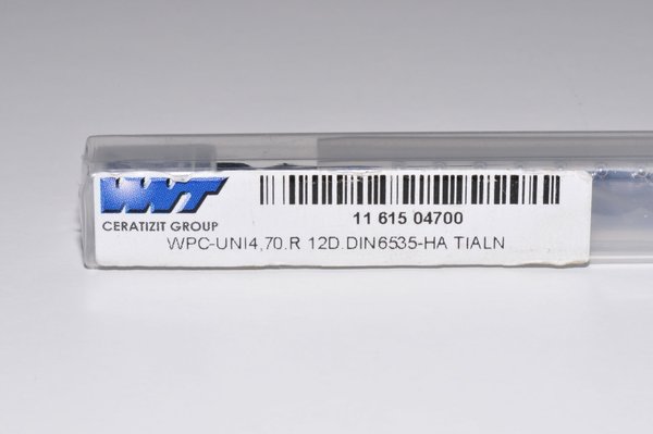 WPC- UNI Hochleistungsbohrer D 4,700 mm 12xD WNT VHM Spiralbohrer RHV17114