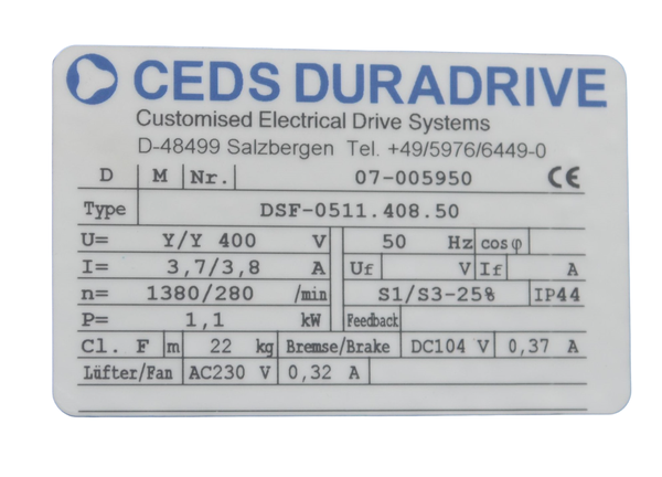 Positioniermotor  DSF-0511.408.50 CEDS DURADRIVE   RHV13734